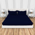 Alley Solid 100% Cotton 300 TC Fitted Sheet with 2 Pillow covers- Extra Soft - Easy Care- Hyperallergenic
